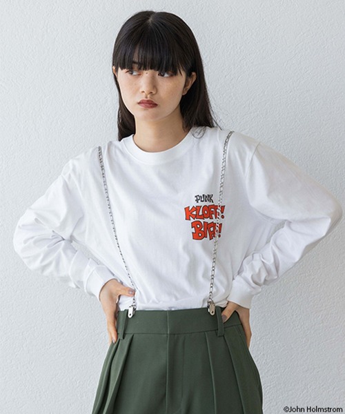 yuw（ユウ）の「ＪＯＨＮＨＯＬＭＳＴＲＯＭ  ＬＳ 989833（Tシャツ/カットソー・レディース・グレー/ホワイト・FREE）」の11枚目の写真