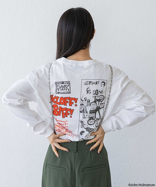 yuw（ユウ）の「ＪＯＨＮＨＯＬＭＳＴＲＯＭ  ＬＳ 989833（Tシャツ/カットソー・レディース・グレー/ホワイト・FREE）」の12枚目の写真