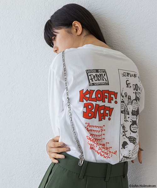 yuw（ユウ）の「ＪＯＨＮＨＯＬＭＳＴＲＯＭ  ＬＳ 989833（Tシャツ/カットソー・レディース・グレー/ホワイト・FREE）」の13枚目の写真