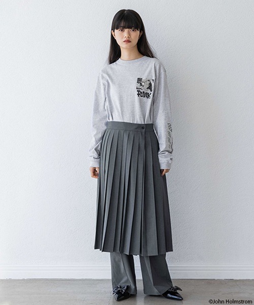 yuw（ユウ）の「ＪＯＨＮＨＯＬＭＳＴＲＯＭ  ＬＳ 989833（Tシャツ/カットソー・レディース・グレー/ホワイト・FREE）」の16枚目の写真