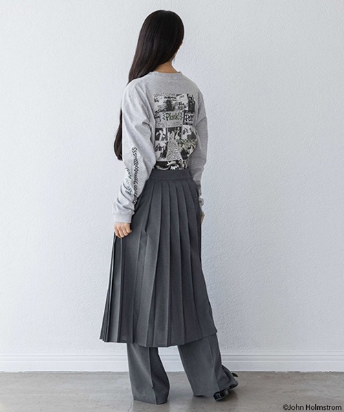 yuw（ユウ）の「ＪＯＨＮＨＯＬＭＳＴＲＯＭ  ＬＳ 989833（Tシャツ/カットソー・レディース・グレー/ホワイト・FREE）」の18枚目の写真