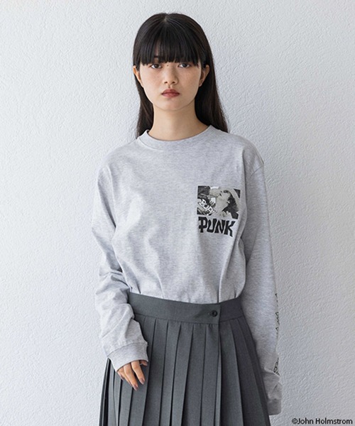 yuw（ユウ）の「ＪＯＨＮＨＯＬＭＳＴＲＯＭ  ＬＳ 989833（Tシャツ/カットソー・レディース・グレー/ホワイト・FREE）」の19枚目の写真