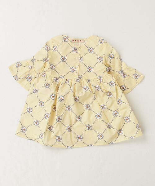 MARNI(マルニ)の「MARNI(マルニ)Baby ブランドロゴフラワー半袖ワンピース(ワンピース・キッズ・アイボリー・24M/36M)」の5枚目の写真