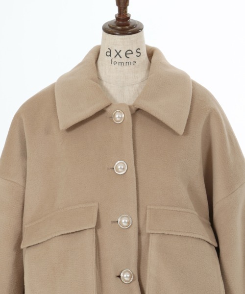 axes femme（アクシーズファム）の「ビッグポケットショートコート 