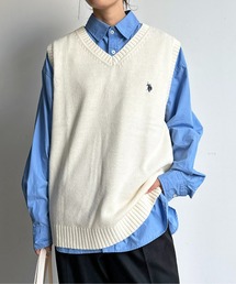 U.S. POLO ASSN. | 【U.S. POLO ASSN.】1ポイント刺繍ニットベスト(ベスト)