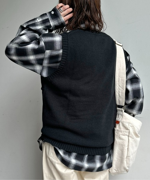 U.S. POLO ASSN.（ユーエスポロアッスン）の「【U.S. POLO ASSN.】1ポイント刺繍ニットベスト（ベスト・メンズ・ネイビー/グレー/アイボリー/ブラック・L/M/S）」の13枚目の写真