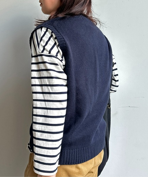 U.S. POLO ASSN.（ユーエスポロアッスン）の「【U.S. POLO ASSN.】1ポイント刺繍ニットベスト（ベスト・メンズ・ネイビー/グレー/アイボリー/ブラック・L/M/S）」の17枚目の写真