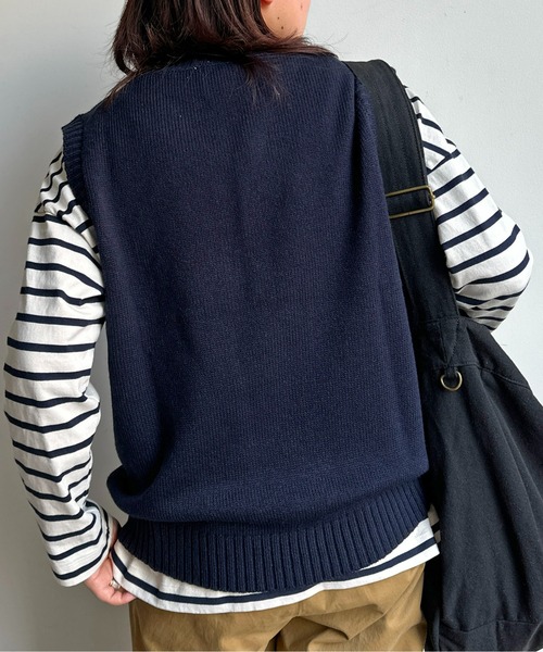 U.S. POLO ASSN.（ユーエスポロアッスン）の「【U.S. POLO ASSN.】1ポイント刺繍ニットベスト（ベスト・メンズ・ネイビー/グレー/アイボリー/ブラック・L/M/S）」の18枚目の写真