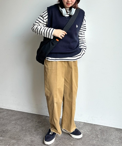 U.S. POLO ASSN.（ユーエスポロアッスン）の「【U.S. POLO ASSN.】1ポイント刺繍ニットベスト（ベスト・メンズ・ネイビー/グレー/アイボリー/ブラック・L/M/S）」の21枚目の写真