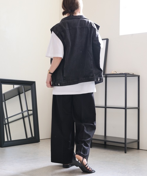 ULEULA(ウルア)の「デニムオーバーベスト/Gジャンベスト(ベスト・レディース・ブラック/ブルー・FREE)」の18枚目の写真