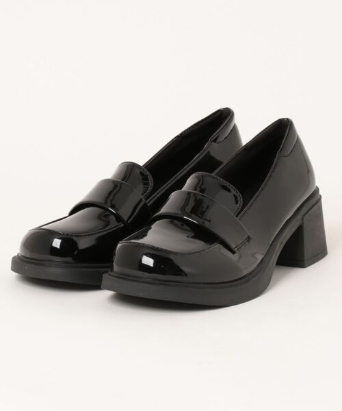 shoes365(シューズスリーシックスファイヴ)の「【shoes365】ハイヒール 厚底スクエアトウ・ローファー(ローファー・レディース・ブラック系その他2/ブラック系その他・24.0cm/24.5cm/22.5cm/23.5cm/23.0cm)」の6枚目の写真