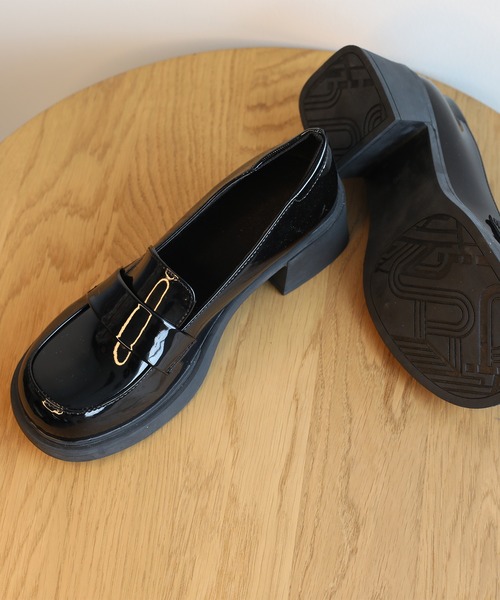 shoes365(シューズスリーシックスファイヴ)の「【shoes365】ハイヒール 厚底スクエアトウ・ローファー(ローファー・レディース・ブラック系その他2/ブラック系その他・24.0cm/24.5cm/22.5cm/23.5cm/23.0cm)」の20枚目の写真