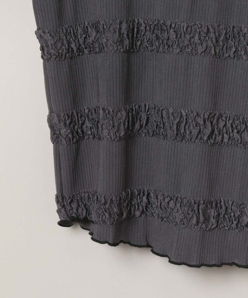 JEANASIS（ジーナシス）の「シャーリングメローLSプルオーバー/102733（Tシャツ/カットソー・レディース・ホワイト/チャコールグレー・FREE）」の12枚目の写真