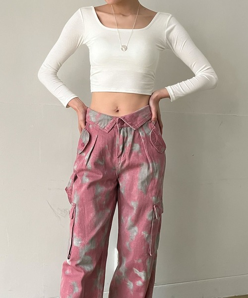 Jewelobe（ジュエローブ）の「バッククロスクロップドカットソー（Tシャツ/カットソー・レディース・グレー/ホワイト/ブラック・FREE）」の10枚目の写真