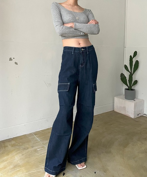 Jewelobe（ジュエローブ）の「バッククロスクロップドカットソー（Tシャツ/カットソー・レディース・グレー/ホワイト/ブラック・FREE）」の14枚目の写真