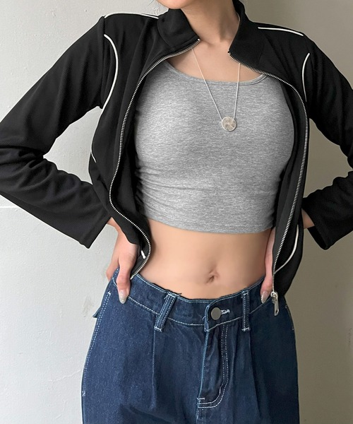 Jewelobe（ジュエローブ）の「バッククロスクロップドカットソー（Tシャツ/カットソー・レディース・グレー/ホワイト/ブラック・FREE）」の16枚目の写真