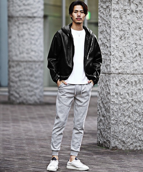 JOKER（ジョーカー）の「イミテーションレザーフードデザインブルゾン メンズ PUレザー パーカー 春服（ブルゾン・メンズ・ブラック・M/LL/L）」の7枚目の写真