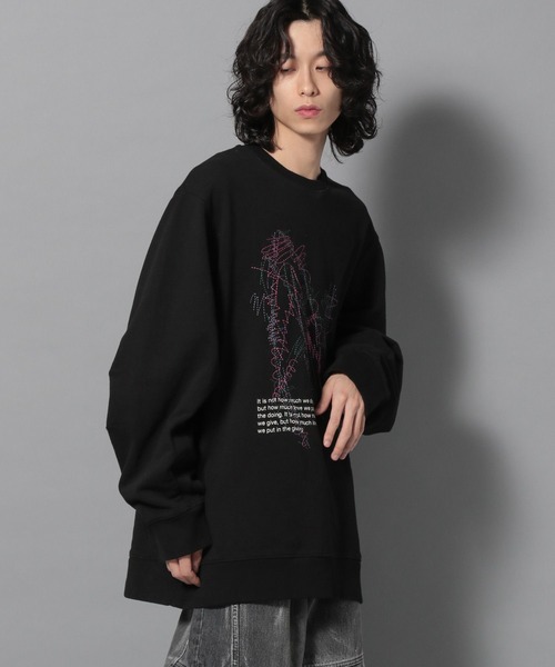 Anui（アニュイ）の「【UNISEX/2サイズ展開】アートステッチロゴスウェット（スウェット・レディース・ブルー/オフホワイト/ブラック・MEDIUM/LARGE）」の21枚目の写真