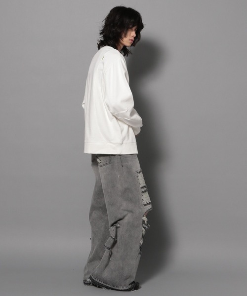 Anui（アニュイ）の「【UNISEX/2サイズ展開】アートステッチロゴスウェット（スウェット・レディース・ブルー/オフホワイト/ブラック・MEDIUM/LARGE）」の14枚目の写真