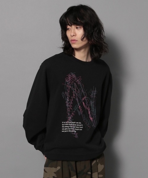 Anui（アニュイ）の「【UNISEX/2サイズ展開】アートステッチロゴスウェット（スウェット・レディース・ブルー/オフホワイト/ブラック・MEDIUM/LARGE）」の19枚目の写真