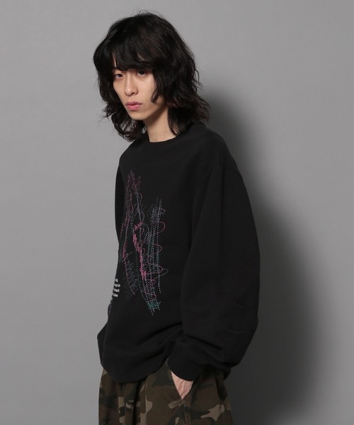 Anui（アニュイ）の「【UNISEX/2サイズ展開】アートステッチロゴスウェット（スウェット・レディース・ブルー/オフホワイト/ブラック・MEDIUM/LARGE）」の20枚目の写真