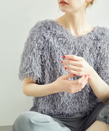 ROPE' PICNIC | 【emur/エミュール】フリンジハーフスリーブトップス/2WAY(Tシャツ/カットソー)