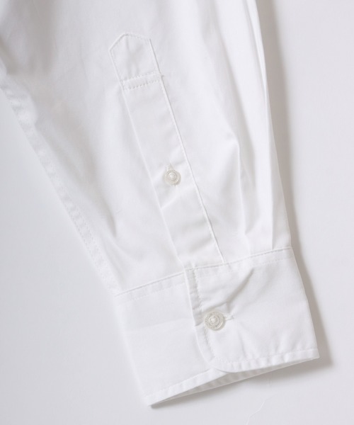 U.S. POLO ASSN.(ユーエスポロアッスン)の「U.S. POLO ASSN./ユーエスポロアッスン オーバーサイズ ブロード 無地 ストライプ ロゴ ワンポイント刺繍 レギュラーカラー 長袖シャツ/レディース メンズ(シャツ/ブラウス・メンズ・ブルー系その他/ホワイト系その他/ホワイト/ネイビー・LL/M/L)」の6枚目の写真