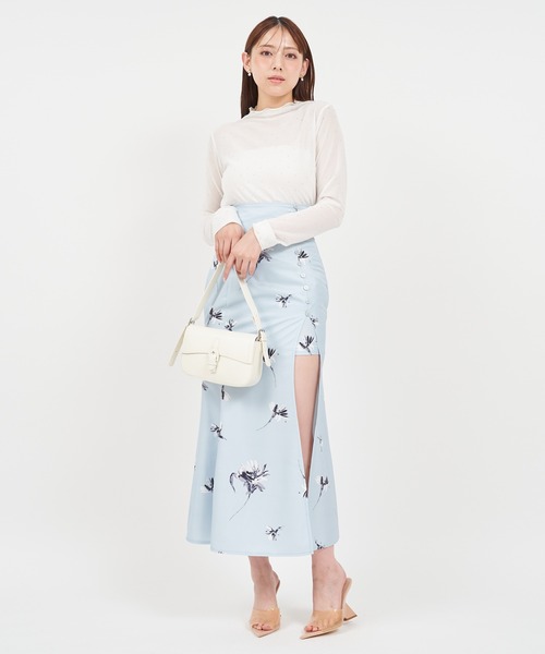 ROYAL PARTY（ロイヤルパーティー）の「キラキラシアートップス（Tシャツ/カットソー・レディース・オフホワイト/ブラック・FREE）」の17枚目の写真