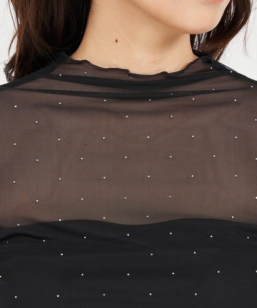 ROYAL PARTY（ロイヤルパーティー）の「キラキラシアートップス（Tシャツ/カットソー・レディース・オフホワイト/ブラック・FREE）」の10枚目の写真