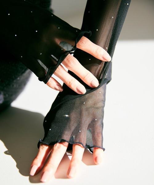 ROYAL PARTY（ロイヤルパーティー）の「キラキラシアートップス（Tシャツ/カットソー・レディース・オフホワイト/ブラック・FREE）」の21枚目の写真