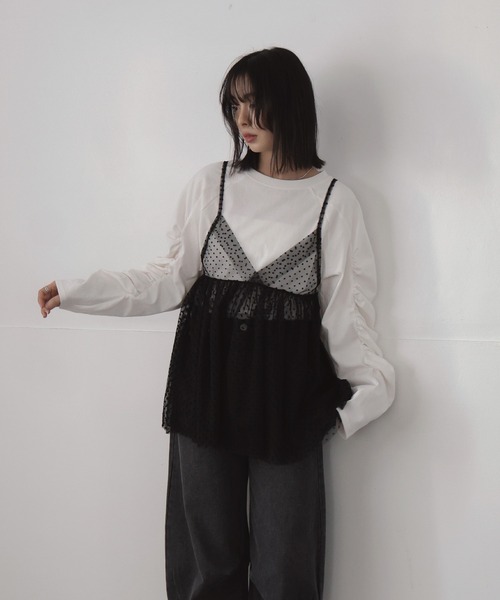 セール】チュールキャミソール（Tシャツ/カットソー）｜LIAN