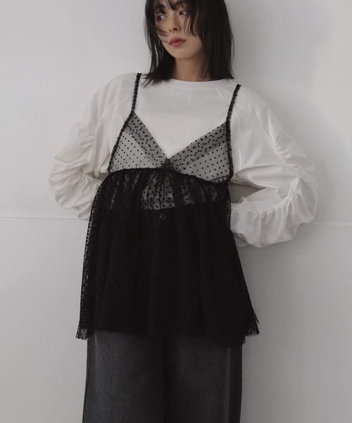 セール】チュールキャミソール（Tシャツ/カットソー）｜LIAN
