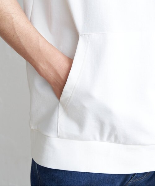 ikka（イッカ）の「【接触冷感／抗菌防臭】GOKU楽セイケツ5分袖パーカー（パーカー・メンズ・グレー/ブルー/ホワイト/グリーン/ネイビー・S/M/L/XL）」の22枚目の写真