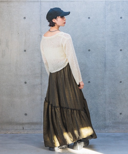 PAGEBOY(ページボーイ)の「ペーパーヤーンショートカーディガン(カーディガン/ボレロ・レディース・ブルー系その他/オフホワイト/ブラック/パープル系その他・FREE)」の12枚目の写真