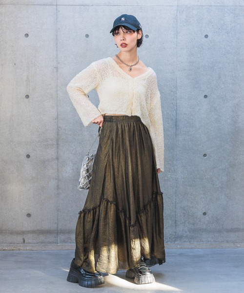 PAGEBOY(ページボーイ)の「ペーパーヤーンショートカーディガン(カーディガン/ボレロ・レディース・ブルー系その他/オフホワイト/ブラック/パープル系その他・FREE)」の13枚目の写真