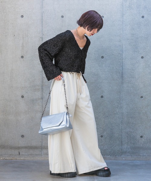 PAGEBOY(ページボーイ)の「ペーパーヤーンショートカーディガン(カーディガン/ボレロ・レディース・ブルー系その他/オフホワイト/ブラック/パープル系その他・FREE)」の17枚目の写真