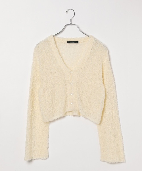 PAGEBOY(ページボーイ)の「ペーパーヤーンショートカーディガン(カーディガン/ボレロ・レディース・ブルー系その他/オフホワイト/ブラック/パープル系その他・FREE)」の5枚目の写真