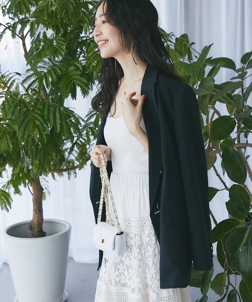 La boutique BonBon（ラブティックボンボン）の「クールタッチUVニットビスチェ（ニット/セーター・レディース・ホワイト/ブラック/グレイッシュベージュ・FREE）」の4枚目の写真