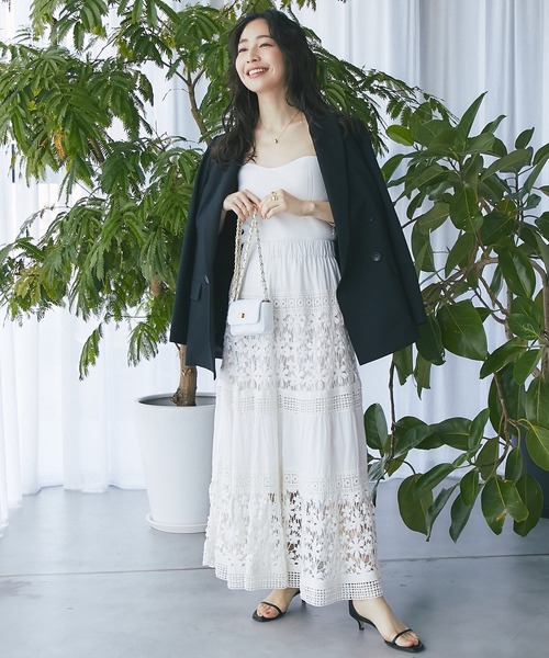 La boutique BonBon（ラブティックボンボン）の「クールタッチUVニットビスチェ（ニット/セーター・レディース・ホワイト/ブラック/グレイッシュベージュ・FREE）」の6枚目の写真