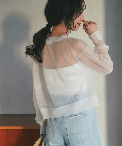 La boutique BonBon（ラブティックボンボン）の「クールタッチUVニットビスチェ（ニット/セーター・レディース・ホワイト/ブラック/グレイッシュベージュ・FREE）」の10枚目の写真