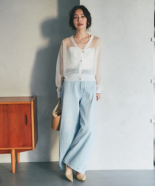 La boutique BonBon（ラブティックボンボン）の「クールタッチUVニットビスチェ（ニット/セーター・レディース・ホワイト/ブラック/グレイッシュベージュ・FREE）」の11枚目の写真