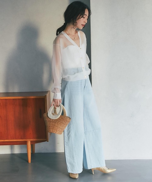 La boutique BonBon（ラブティックボンボン）の「クールタッチUVニットビスチェ（ニット/セーター・レディース・ホワイト/ブラック/グレイッシュベージュ・FREE）」の12枚目の写真