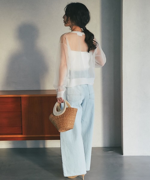 La boutique BonBon（ラブティックボンボン）の「クールタッチUVニットビスチェ（ニット/セーター・レディース・ホワイト/ブラック/グレイッシュベージュ・FREE）」の13枚目の写真