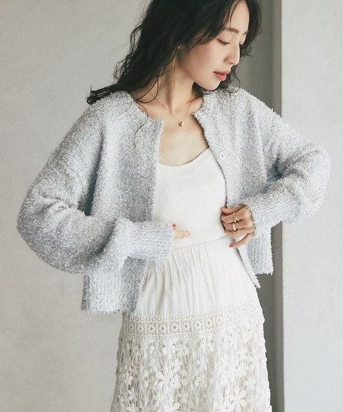 La boutique BonBon（ラブティックボンボン）の「クールタッチUVニットビスチェ（ニット/セーター・レディース・ホワイト/ブラック/グレイッシュベージュ・FREE）」の16枚目の写真