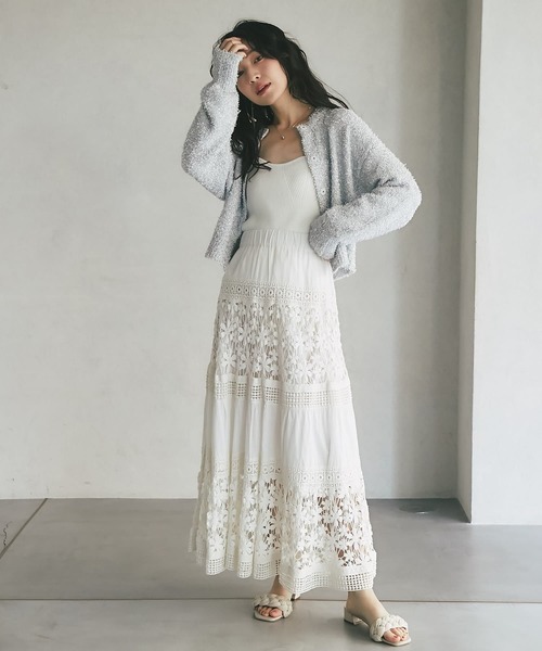 La boutique BonBon（ラブティックボンボン）の「クールタッチUVニットビスチェ（ニット/セーター・レディース・ホワイト/ブラック/グレイッシュベージュ・FREE）」の17枚目の写真