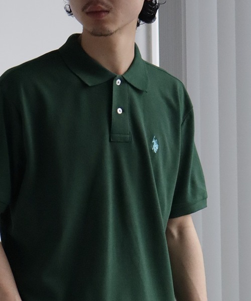 U.S. POLO ASSN.（ユーエスポロアッスン）の「【U.S. POLO ASSN./ユーエスポロアッスン】ワンポイントポニー刺繍 TC鹿の子 半袖ポロシャツ（ポロシャツ・メンズ・ホワイト/ネイビー/ブラック/ダークグリーン/杢グレー/スミクロ/ネイビー系1/ブラック系1/ネイビー系3/ブラック系2/ネイビー系2・M/L/LL/S）」の7枚目の写真