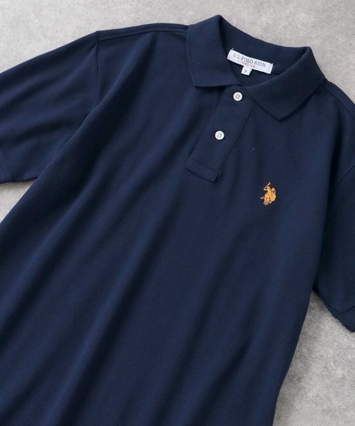 U.S. POLO ASSN.（ユーエスポロアッスン）の「【U.S. POLO ASSN./ユーエスポロアッスン】ワンポイントポニー刺繍 TC鹿の子 半袖ポロシャツ（ポロシャツ・メンズ・ホワイト/ネイビー/ブラック/ダークグリーン/杢グレー/スミクロ/ネイビー系1/ブラック系1/ネイビー系3/ブラック系2/ネイビー系2・M/L/LL/S）」の21枚目の写真