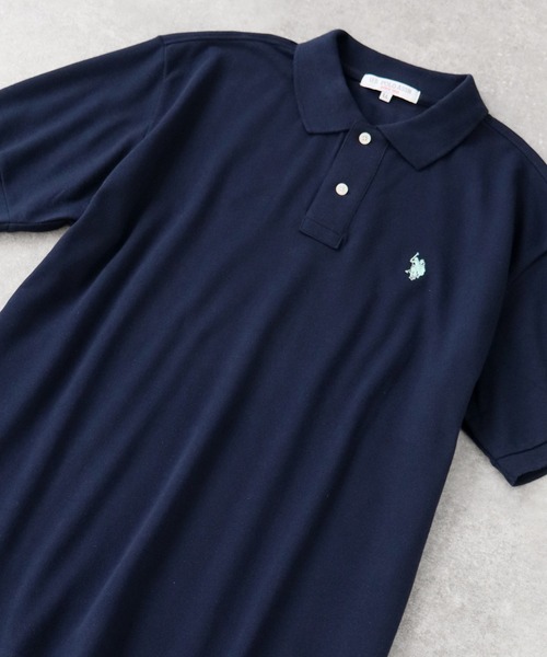 U.S. POLO ASSN.（ユーエスポロアッスン）の「【U.S. POLO ASSN./ユーエスポロアッスン】ワンポイントポニー刺繍 TC鹿の子 半袖ポロシャツ（ポロシャツ・メンズ・ホワイト/ネイビー/ブラック/ダークグリーン/杢グレー/スミクロ/ネイビー系1/ブラック系1/ネイビー系3/ブラック系2/ネイビー系2・M/L/LL/S）」の20枚目の写真