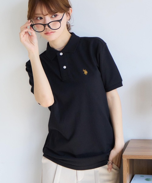 U.S. POLO ASSN.（ユーエスポロアッスン）の「【U.S. POLO ASSN./ユーエスポロアッスン】ワンポイントポニー刺繍 TC鹿の子 半袖ポロシャツ（ポロシャツ・メンズ・ホワイト/ネイビー/ブラック/ダークグリーン/杢グレー/スミクロ/ネイビー系1/ブラック系1/ネイビー系3/ブラック系2/ネイビー系2・M/L/LL/S）」の13枚目の写真