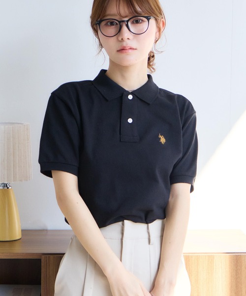 U.S. POLO ASSN.（ユーエスポロアッスン）の「【U.S. POLO ASSN./ユーエスポロアッスン】ワンポイントポニー刺繍 TC鹿の子 半袖ポロシャツ（ポロシャツ・メンズ・ホワイト/ネイビー/ブラック/ダークグリーン/杢グレー/スミクロ/ネイビー系1/ブラック系1/ネイビー系3/ブラック系2/ネイビー系2・M/L/LL/S）」の16枚目の写真